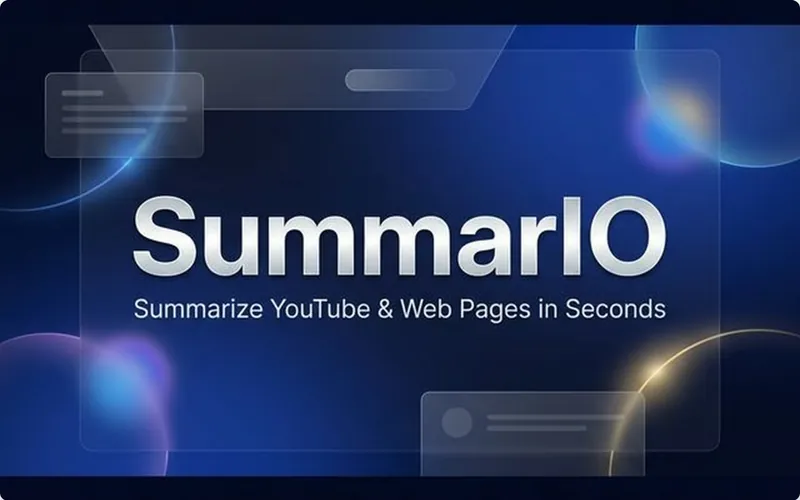 SummarIO: summarise YouTube and web pages in seconds