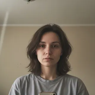 A plain selfie indoors