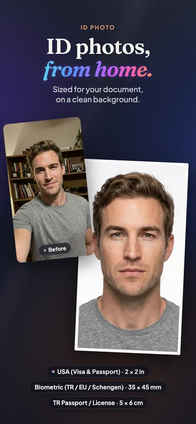 ID photos sized for common documents